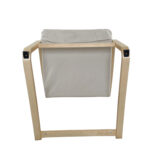 Πολυθρόνα ArteLibre NORDVIK Μπεζ/Φυσικό Ύφασμα/Ξύλο 60x71x105cm