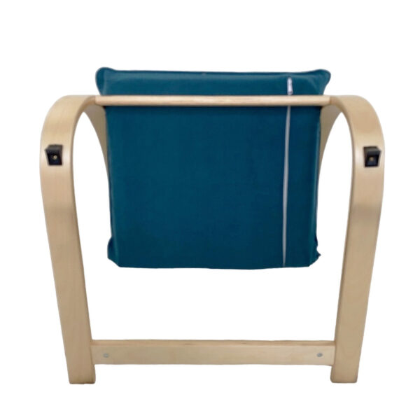 Πολυθρόνα ArteLibre VESNA Μπλε/Φυσικό Ύφασμα/Ξύλο 67x78x92cm