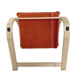 Πολυθρόνα ArteLibre VESNA Πορτοκαλί/Φυσικό Ύφασμα/Ξύλο 67x78x92cm