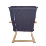 Πολυθρόνα ArteLibre VESNA Γκρι/Φυσικό Ύφασμα/Ξύλο 67x78x92cm