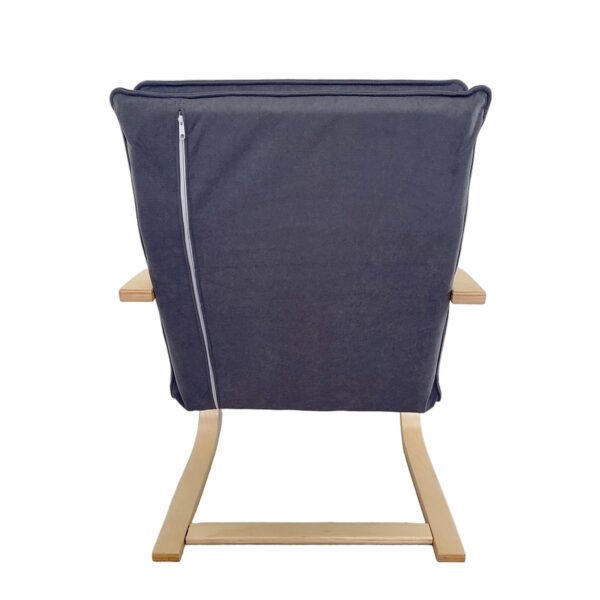 Πολυθρόνα ArteLibre VESNA Γκρι/Φυσικό Ύφασμα/Ξύλο 67x78x92cm