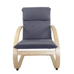 Πολυθρόνα ArteLibre VESNA Γκρι/Φυσικό Ύφασμα/Ξύλο 67x78x92cm