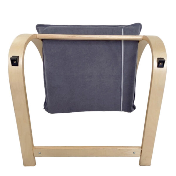 Πολυθρόνα ArteLibre VESNA Γκρι/Φυσικό Ύφασμα/Ξύλο 67x78x92cm