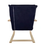 Πολυθρόνα ArteLibre VESNA Μαύρο/Φυσικό Ύφασμα/Ξύλο 67x78x92cm