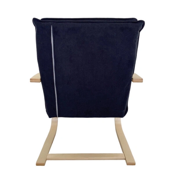 Πολυθρόνα ArteLibre VESNA Μαύρο/Φυσικό Ύφασμα/Ξύλο 67x78x92cm