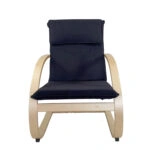 Πολυθρόνα ArteLibre VESNA Μαύρο/Φυσικό Ύφασμα/Ξύλο 67x78x92cm