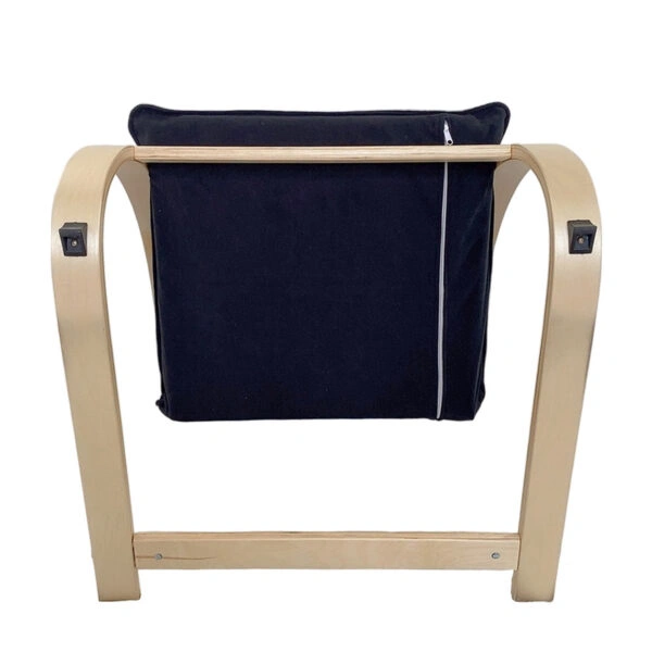 Πολυθρόνα ArteLibre VESNA Μαύρο/Φυσικό Ύφασμα/Ξύλο 67x78x92cm