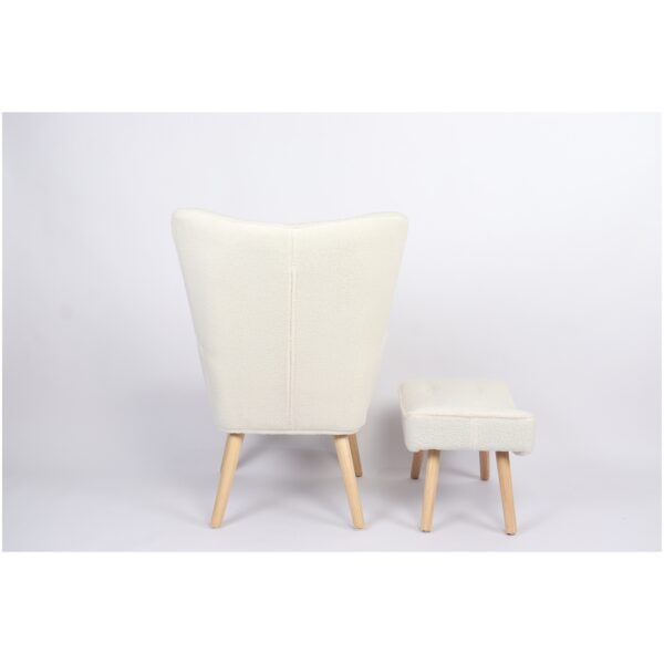 Πολυθρόνα  AMARANTHUS Με Υποπόδιο Μπεζ 98x70x77cm