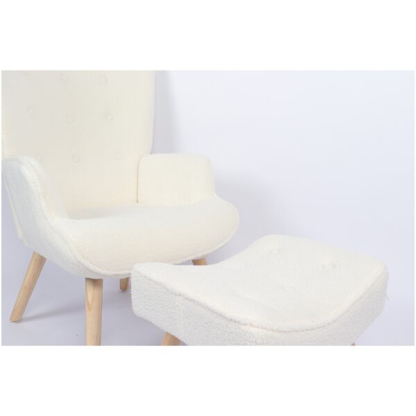 Πολυθρόνα  AMARANTHUS Με Υποπόδιο Μπεζ 98x70x77cm