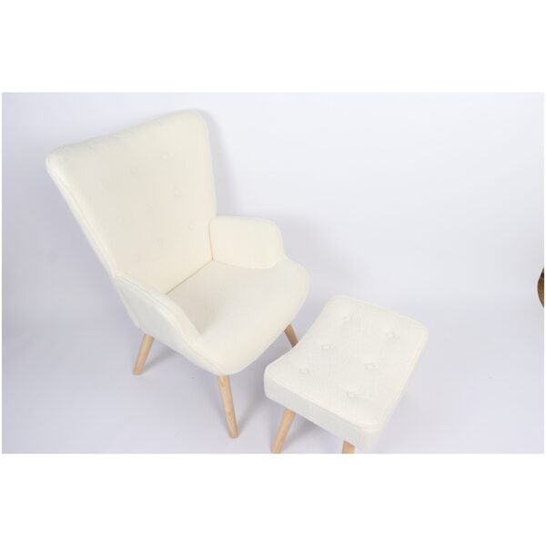 Πολυθρόνα  AMARANTHUS Με Υποπόδιο Μπεζ 98x70x77cm