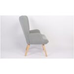 Πολυθρόνα AMARANTHUS Με Υποπόδιο Καφέ/Γκρι 98x70x77cm