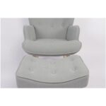 Πολυθρόνα AMARANTHUS Με Υποπόδιο Καφέ/Γκρι 98x70x77cm