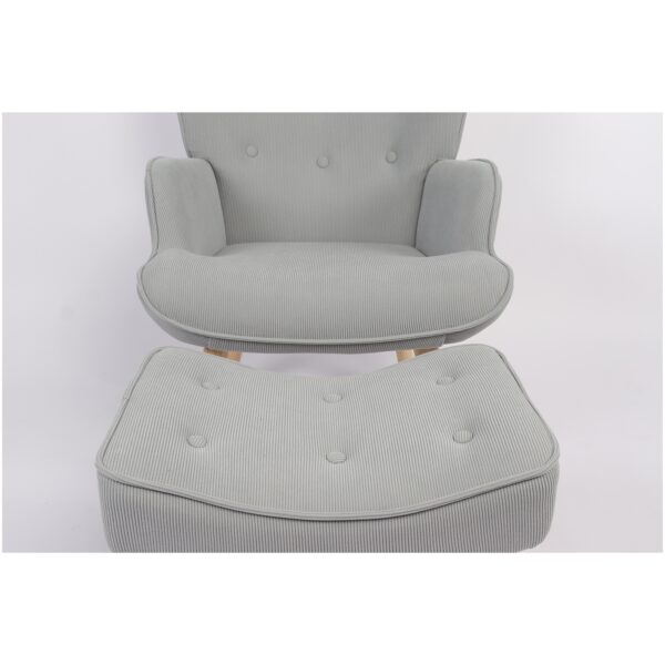 Πολυθρόνα AMARANTHUS Με Υποπόδιο Καφέ/Γκρι 98x70x77cm