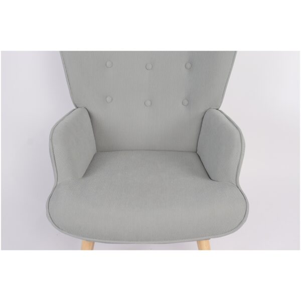 Πολυθρόνα AMARANTHUS Με Υποπόδιο Καφέ/Γκρι 98x70x77cm