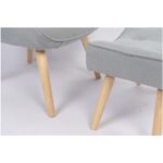 Πολυθρόνα AMARANTHUS Με Υποπόδιο Καφέ/Γκρι 98x70x77cm