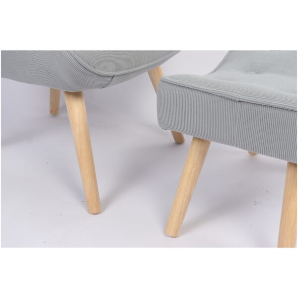 Πολυθρόνα AMARANTHUS Με Υποπόδιο Καφέ/Γκρι 98x70x77cm