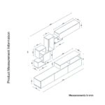 Σύνθετο  MONTANA Sapphire/Ανθρακί Μοριοσανίδα 210x36.8x33.9cm
