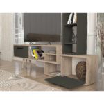 Σύνθετο  NEVADA Cordoba/Ανθρακί Μοριοσανίδα 167x29.8x133.5cm