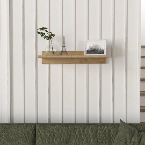Ράφι Τοίχου EMBER Φυσικό Μοριοσανίδα/Μελαμίνη 60x24x12cm