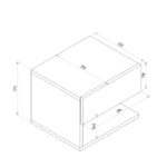 Κομοδίνο ABELL Φυσικό Μοριοσανίδα/Μελαμίνη 40x35x32cm