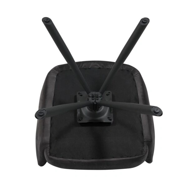 Πολυθρόνα  WYATT Σκούρο Γκρι Ύφασμα/Μέταλλο 60x67x93cm