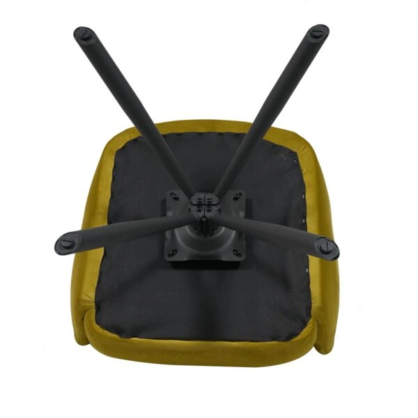 Πολυθρόνα  WYATT Κίτρινο Ύφασμα/Μέταλλο 60x67x93cm