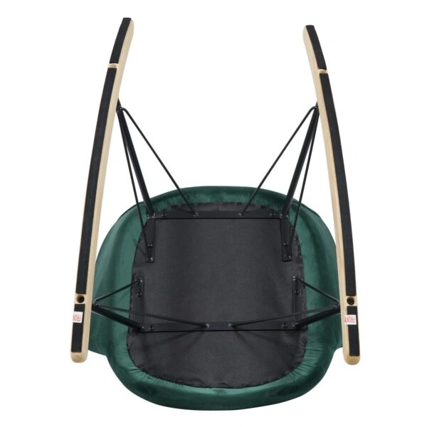 Πολυθρόνα Κουνιστή  ASHER Κυπαρισσί Ύφασμα/Μέταλλο/Ξύλο 67x98x89cm