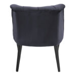 Πολυθρόνα Loreta  βελούδο ανθρακί με μαύρα πόδια 55x57x78εκ