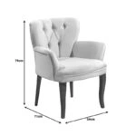 Πολυθρόνα Samara βελούδο μπεζ με καρυδί πόδια 54x71x79εκ