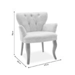 Πολυθρόνα Samara βελούδο μπεζ με καρυδί πόδια 54x71x79εκ