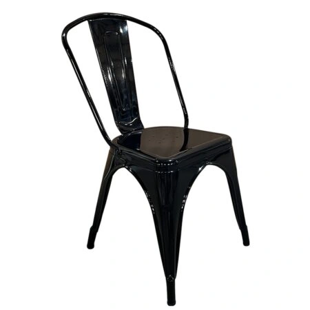 Καρέκλα  Βιομηχανικού Τύπου Vintage TOLIKO Μαύρο Μέταλλο 44x49x84cm
