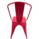 Καρέκλα  Βιομηχανικού Τύπου Vintage TOLIKO Κόκκινο Μέταλλο 44x49x84cm