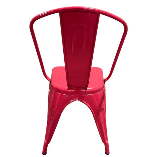 Καρέκλα  Βιομηχανικού Τύπου Vintage TOLIKO Κόκκινο Μέταλλο 44x49x84cm