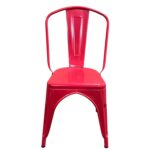 Καρέκλα  Βιομηχανικού Τύπου Vintage TOLIKO Κόκκινο Μέταλλο 44x49x84cm