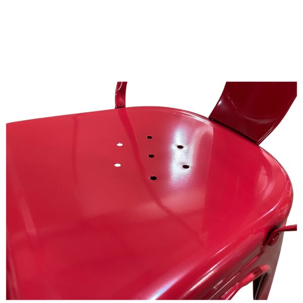 Καρέκλα  Βιομηχανικού Τύπου Vintage TOLIKO Κόκκινο Μέταλλο 44x49x84cm