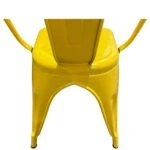 Καρέκλα  Βιομηχανικού Τύπου Vintage TOLIKO Κίτρινο Μέταλλο 44x49x84cm