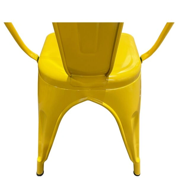 Καρέκλα  Βιομηχανικού Τύπου Vintage TOLIKO Κίτρινο Μέταλλο 44x49x84cm