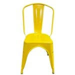Καρέκλα  Βιομηχανικού Τύπου Vintage TOLIKO Κίτρινο Μέταλλο 44x49x84cm