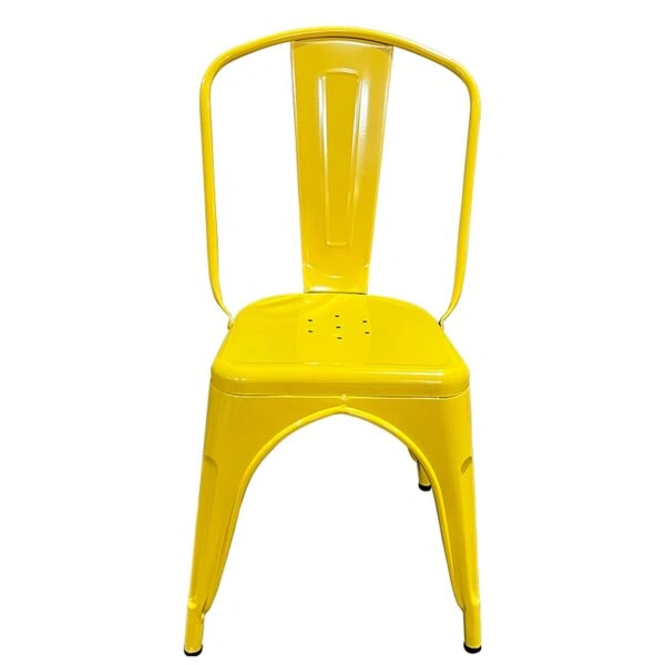 Καρέκλα  Βιομηχανικού Τύπου Vintage TOLIKO Κίτρινο Μέταλλο 44x49x84cm