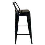 Σκαμπό Bar Βιομηχανικού Τύπου Vintage MOLERO Μαύρο Μέταλλο 43x43x94cm