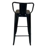 Σκαμπό Bar Βιομηχανικού Τύπου Vintage MOLERO Μαύρο Μέταλλο 43x43x94cm