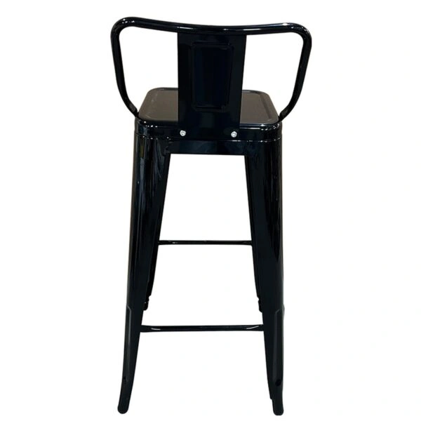 Σκαμπό Bar Βιομηχανικού Τύπου Vintage MOLERO Μαύρο Μέταλλο 43x43x94cm