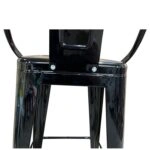 Σκαμπό Bar Βιομηχανικού Τύπου Vintage MOLERO Μαύρο Μέταλλο 43x43x94cm