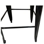 Σκαμπό Bar Βιομηχανικού Τύπου Vintage MOLERO Μαύρο Μέταλλο 43x43x94cm