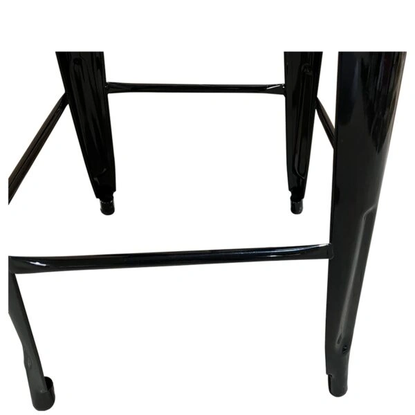 Σκαμπό Bar Βιομηχανικού Τύπου Vintage MOLERO Μαύρο Μέταλλο 43x43x94cm