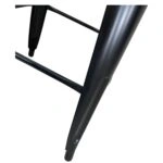 Σκαμπό Bar  Βιομηχανικού Τύπου Vintage SILANO Μαύρο Ματ Μέταλλο 42x42x76cm