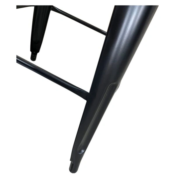 Σκαμπό Bar  Βιομηχανικού Τύπου Vintage SILANO Μαύρο Ματ Μέταλλο 42x42x76cm