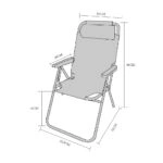 Καρέκλα Παραλίας Μέταλλο/Ύφασμα 65x57x108cm Σε Διάφορα Χρώματα