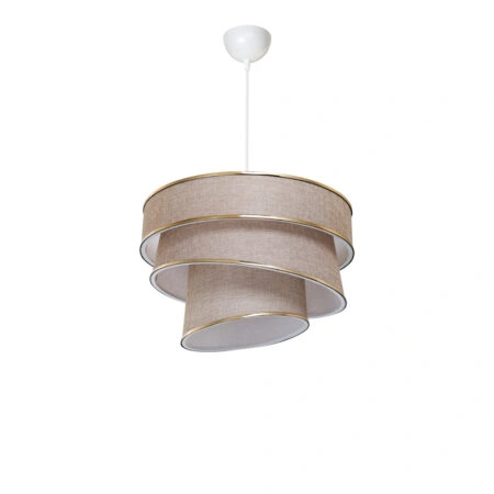 Φωτιστικό οροφής μονόφωτο Tazma  ύφασμα σε μπεζ απόχρωση Φ38x65εκ