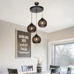 Φωτιστικό οροφής τρίφωτο PWL-0973 I  Ε27 μαύρο Φ35x18εκ